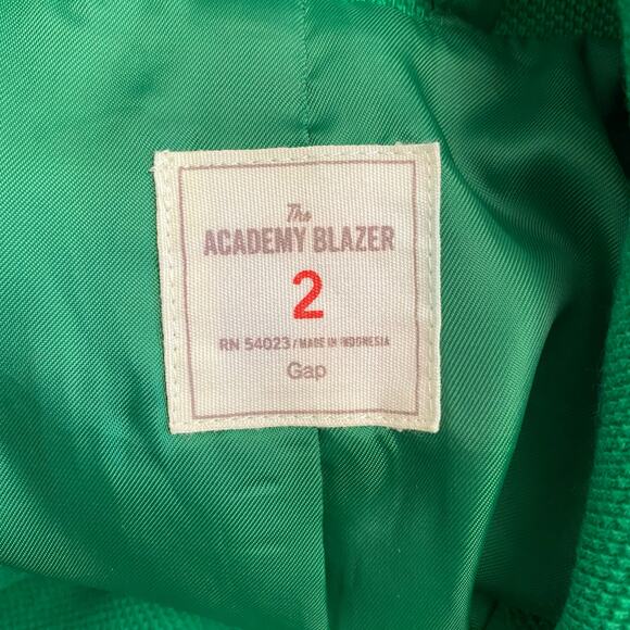 Gap Green The Academy Blazer Size 2 Twee, Preppy, Casual,‎ Office - Picture 2 of 8